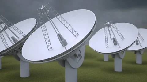 Radio telescope Stock Footage 37555211