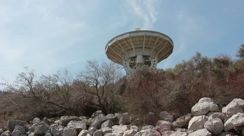 Radio telescope Stockbeeldmateriaal 49601336