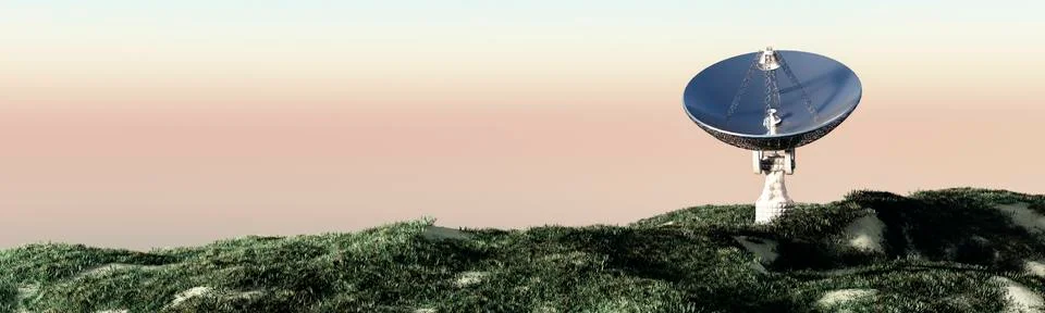 Radio telescope Stock Illustration