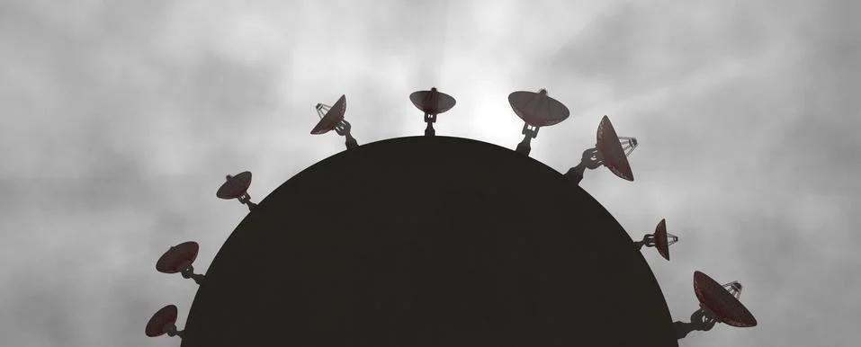 Radio telescope Stock Illustration