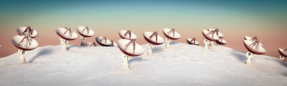Radio telescope Stock Illustration