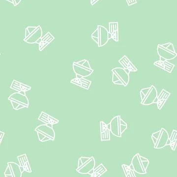 Radio telescope line vector seamless pattern Stockillustratie