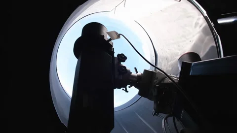 Radio telescope in the observatory tower 動画素材 253624632