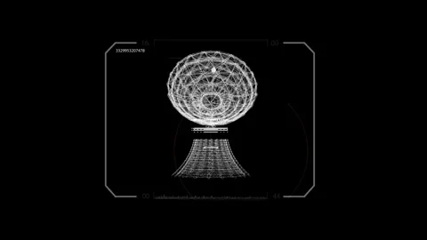 Radio telescope sky dish array large science satellite dish desert , dish sketch Stock Footage 323173817