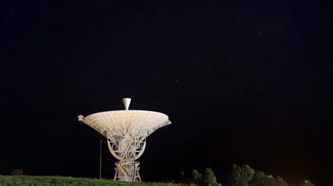 Radio telescope time lapse Stock Footage 32716262
