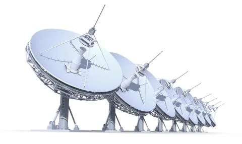 Radio telescopes Stock Illustration