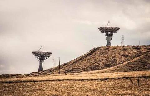 Radio telescopes Stock Photos