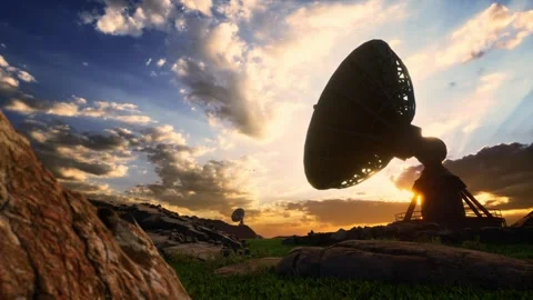 Radio Telescopes At The Very Large Array, The National Radio Observatory Stock Footage 296864979