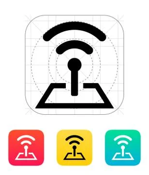 Radio tower base icon Stock-Illustration