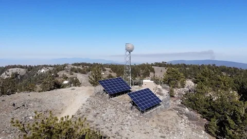 Radio Tower Fly By Stock Footage 107446354