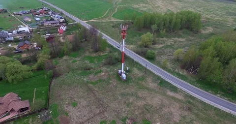 Radio Tower Stock Footage 75720593