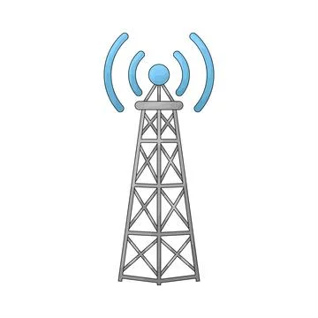 Radio tower illustration イラスト素材