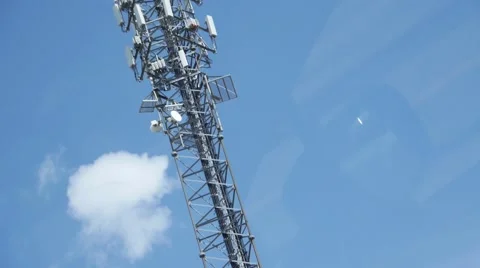 Radio Tower - Pan down Stock Footage 68443763