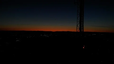 Radio Tower Sunset Video stock 117096835