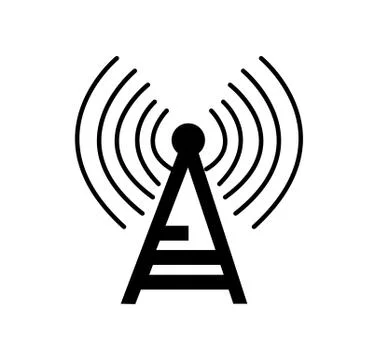 Radio tower on white Stock-Illustration