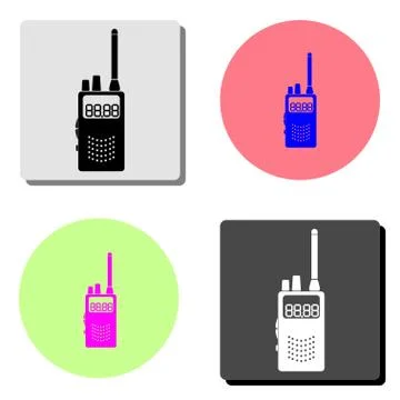 Radio transmitter. flat vector icon Stock Illustration