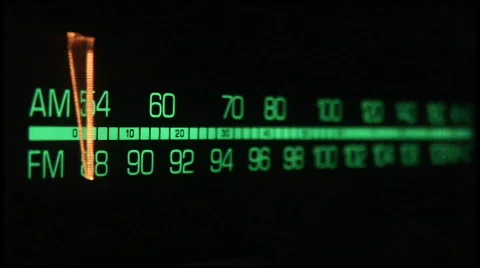 Radio tuner-Side angle Stock Footage 129568