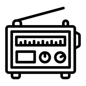 Radio Vector Icon Design Illustration Illustrazione stock