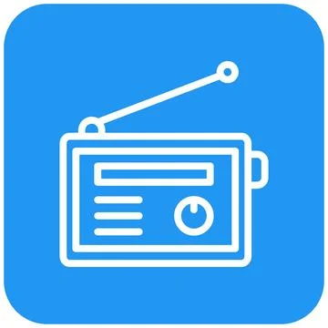 Radio Vector Icon Design Illustration Stock Illustration