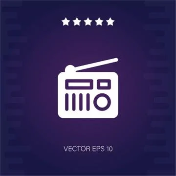 Radio vector icon Stock Illustration