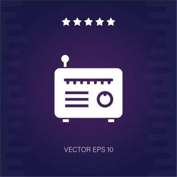 Radio vector icon Stock Illustration
