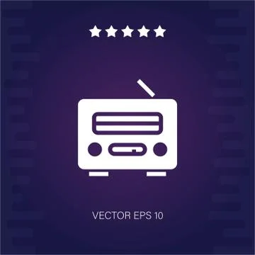 Radio vector icon Stock Illustration