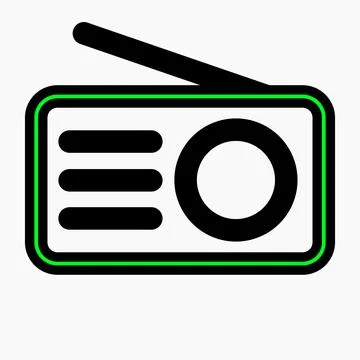 Radio vector icon. Stock Illustration
