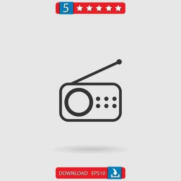 Radio vector icon Stock Illustration
