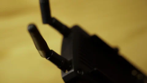 Radio video transmitters. The man prepares the transmitter. Stock Footage 130142017