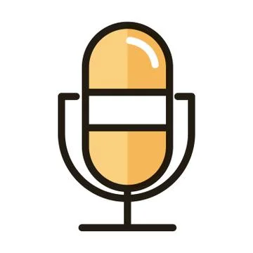 Radio voice internet web technology interface line and fill style icon 스톡 일러스트