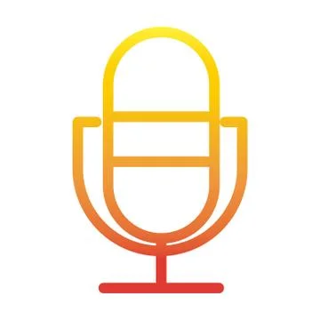 Radio voice internet web technology interface gradient style icon Illustrazione stock