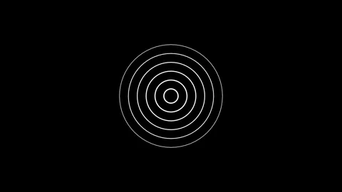 Radio wave animation screen on dark background. Stock Footage 293484365