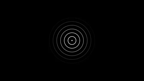 Radio wave animation screen on dark background. Stock Footage 293484366