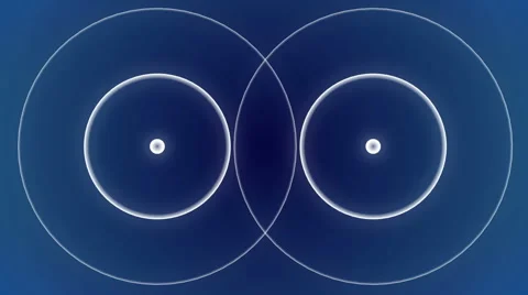 Radio wave, blue background, loop Stock Footage 44174540