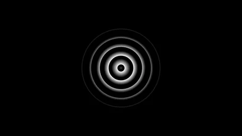 Radio wave screen background animation. Technology glowing neon circle radi.. Stock Footage 310578567
