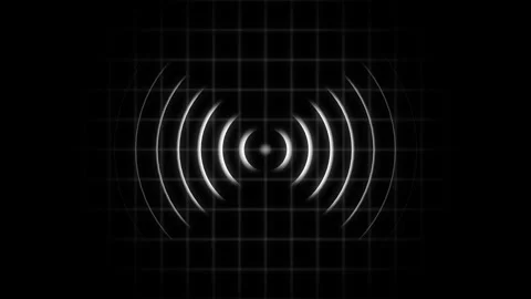 Radio wave screen background. Stock Footage 293140359