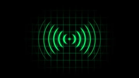 Radio wave screen background. Stock Footage 293140364