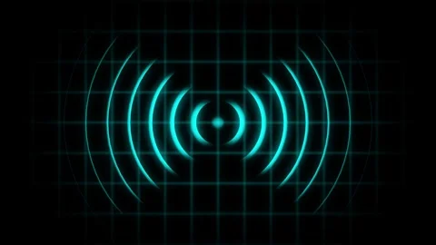 Radio wave screen background. Stock Footage 293140366