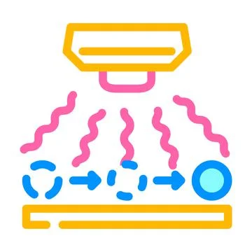Radio wave sensor color icon vector illustration Stock Illustration