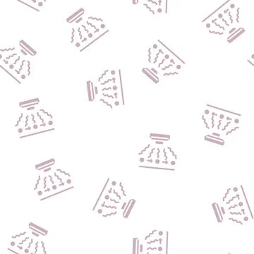 Radio wave sensor glyph vector seamless pattern Stock Illustration