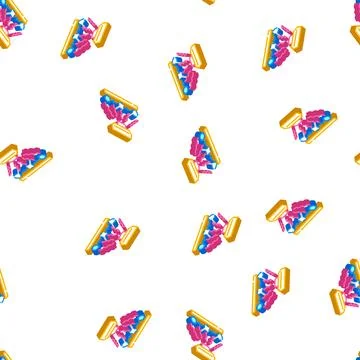 Radio wave sensor isometric icon seamless pattern Illustrazione stock