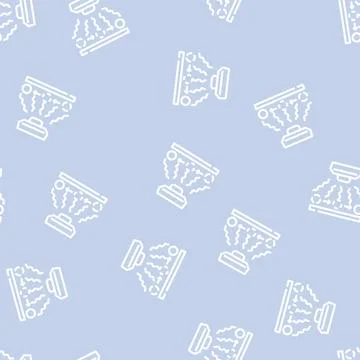 Radio wave sensor line vector seamless pattern Illustrazione stock