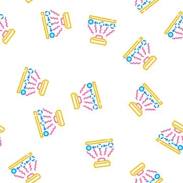 Radio wave sensor vector seamless pattern Illustrazione stock