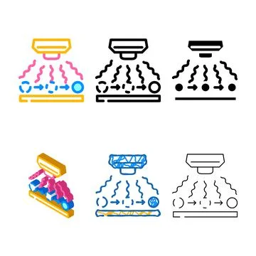 Radio wave simplified sensor color icon vector Stock Illustration