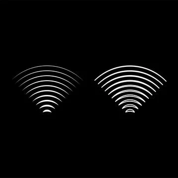 Radio wave wireless set icon white color vector illustration image solid fill イラスト素材