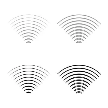 Radio wave wireless set icon grey black color vector illustration image solid Stock Illustration