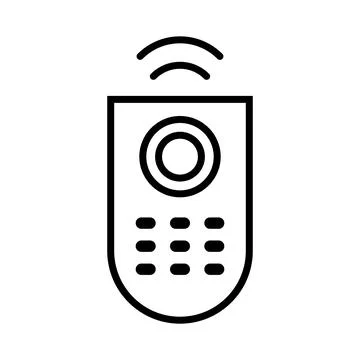 Radio waves and remote control icon. TV remote control. Vector. Stock Illustration