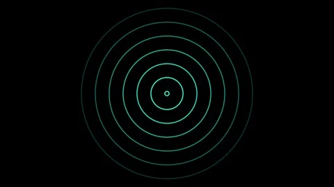 Radio waves animation on the background Stock Footage 258551771
