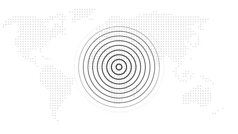 Radio waves animation on background Stock Footage 263873965
