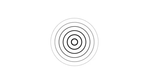 Radio waves animation on black background concept Stock Footage 287807405
